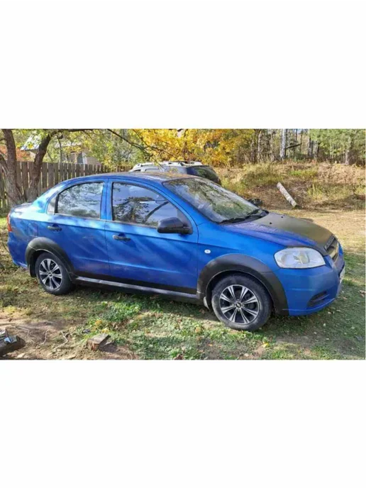Накладки на пороги Chevrolet Aveo T 250, ABS пластик, 4 шт, фото 2