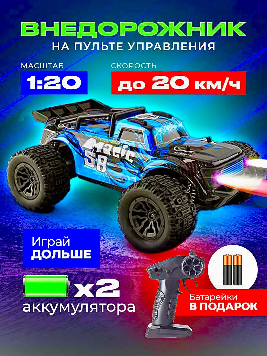 Джип на радиоуправлении синий