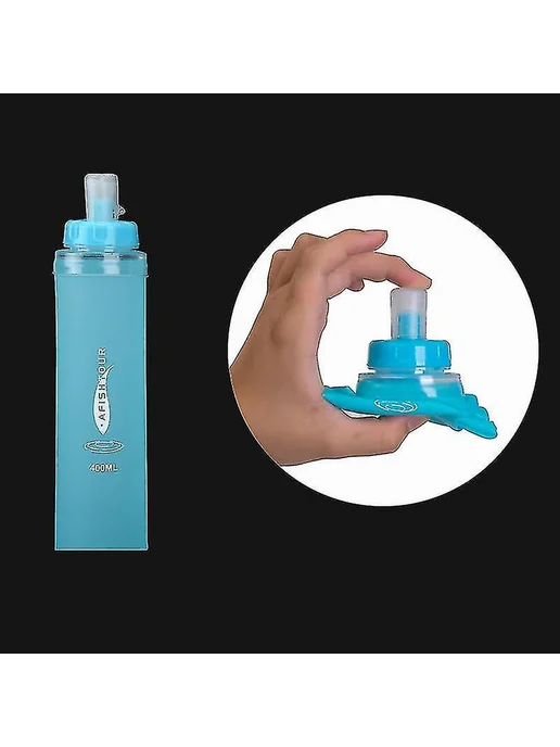 Спортивная складная фляга 400 мл Р. 300ML Цв. Blue, 400 мл, 300 мл, фото 3