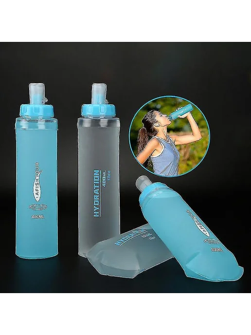 Складной спортивный бак 400 мл Р. 400ML Цв. Clear, 400 мл, 400 мл, фото 3
