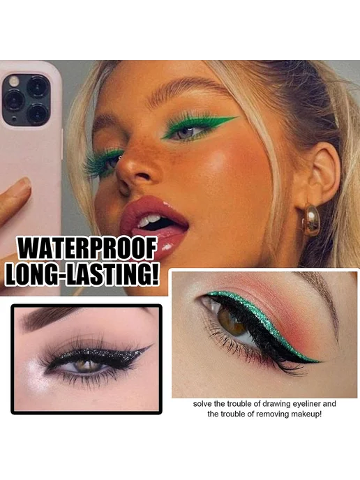 4 пары наклеек для глаз Waterproof Party Цв Синий 4 пары, синий, фото 4