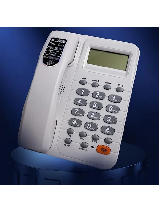 Стационарный телефон T2029CID с CallerID Цв Белый, белый, фото 3