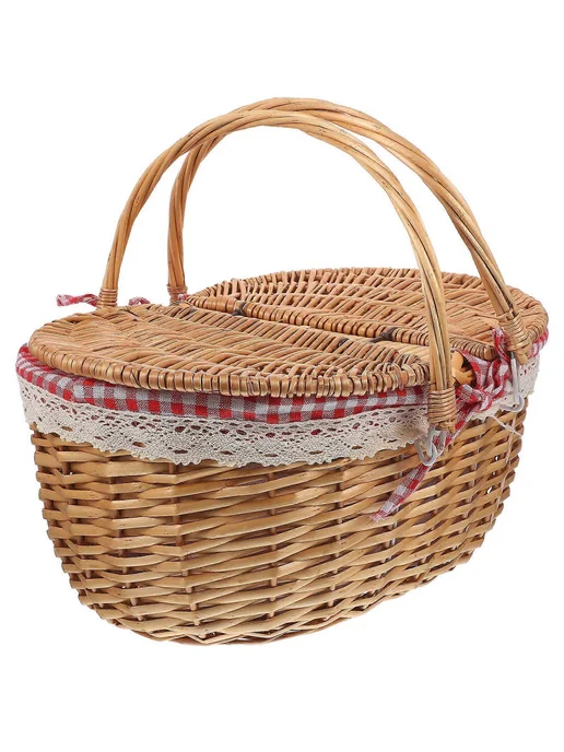 Пикник корзина плетеная 35х25 см, 35x25 см, фото 2