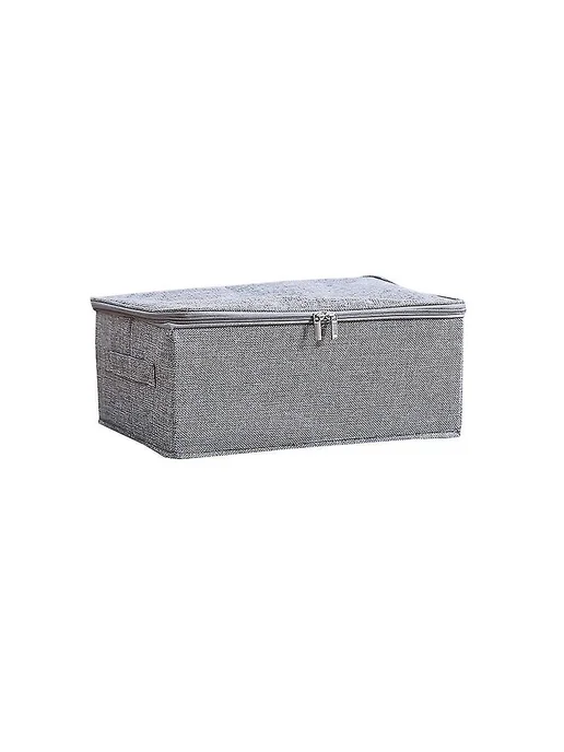 Складная коробка-молния из Р 45x35x25 см Цв серый, 45x35x25 см