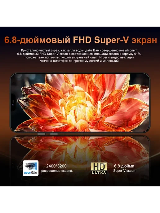 Смартфон Pro Max I17 Pro Max 12/16 ГБ, оранжевый, фото 2