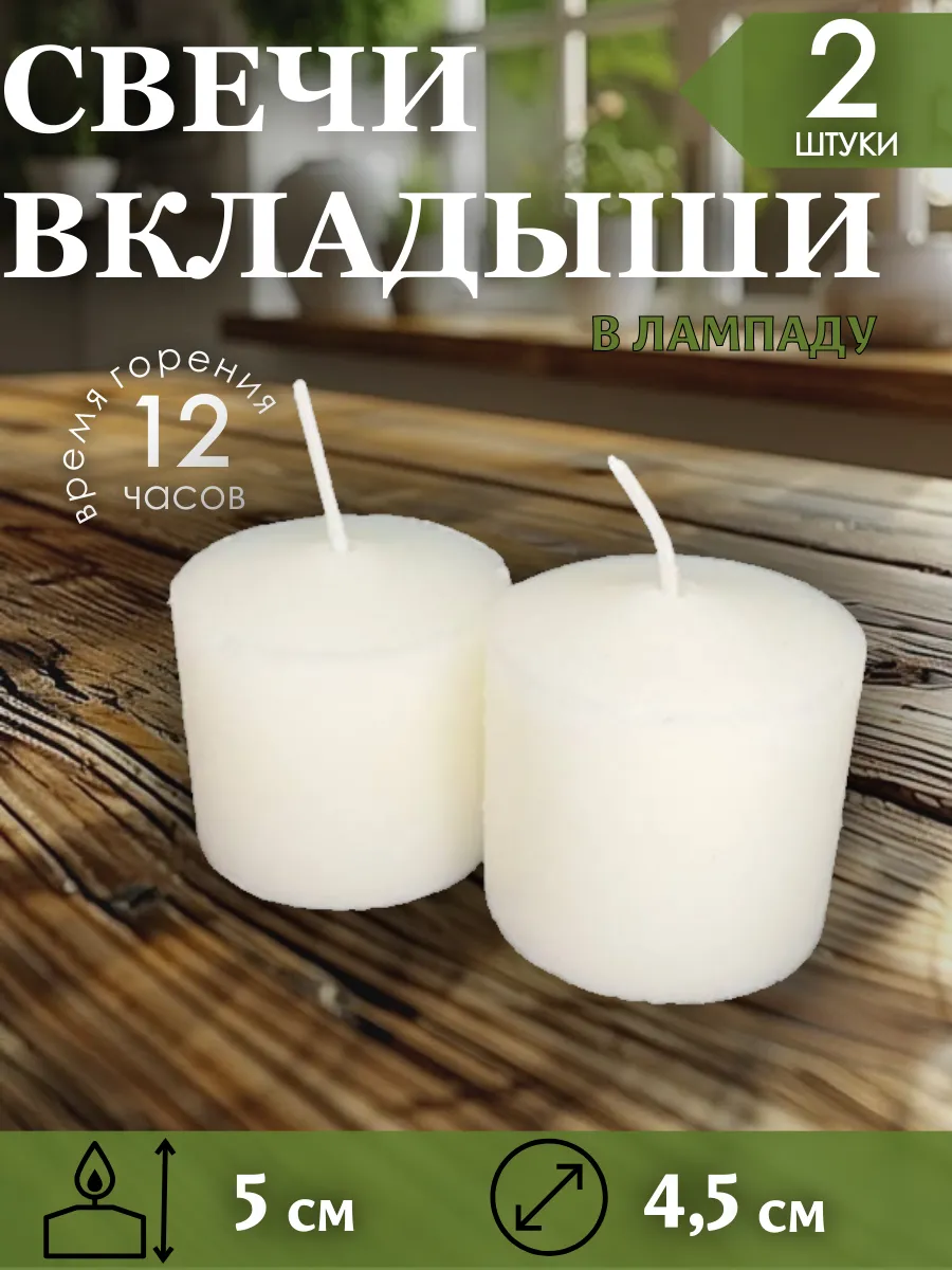 Свечи вкладыши для неугасимой лампады