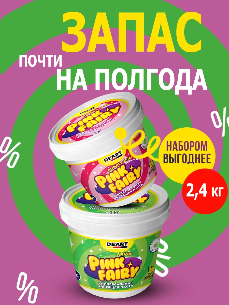 Очищающая паста розовая средство Pink Fairy для рук