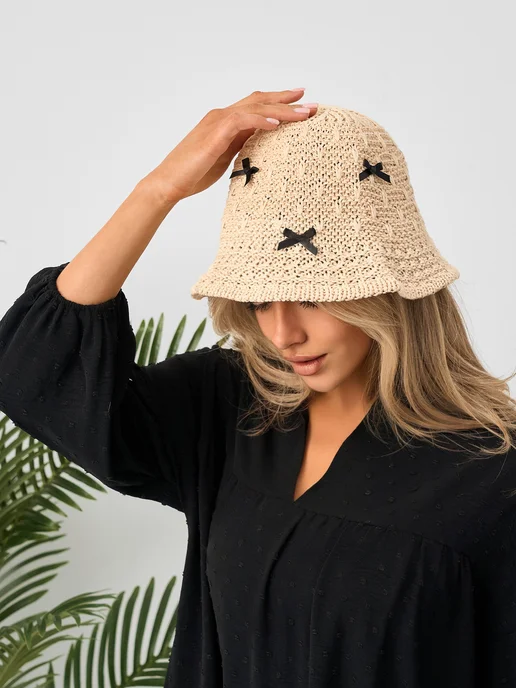 Borsalino. Панама летняя от солнца, бежевый