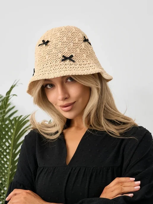 Borsalino. Панама летняя от солнца, бежевый, фото 4
