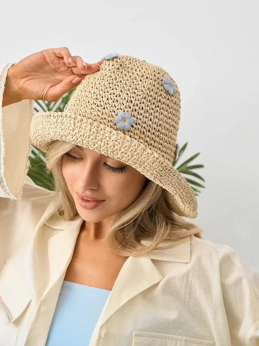 Borsalino. Шляпа летняя от солнца, бежевый, фото 3