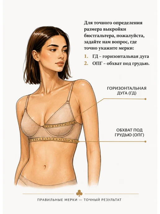 HELGA CASINO Бумажная выкройка бюстгальтер и трусы 4 буби, вариант, фото 4