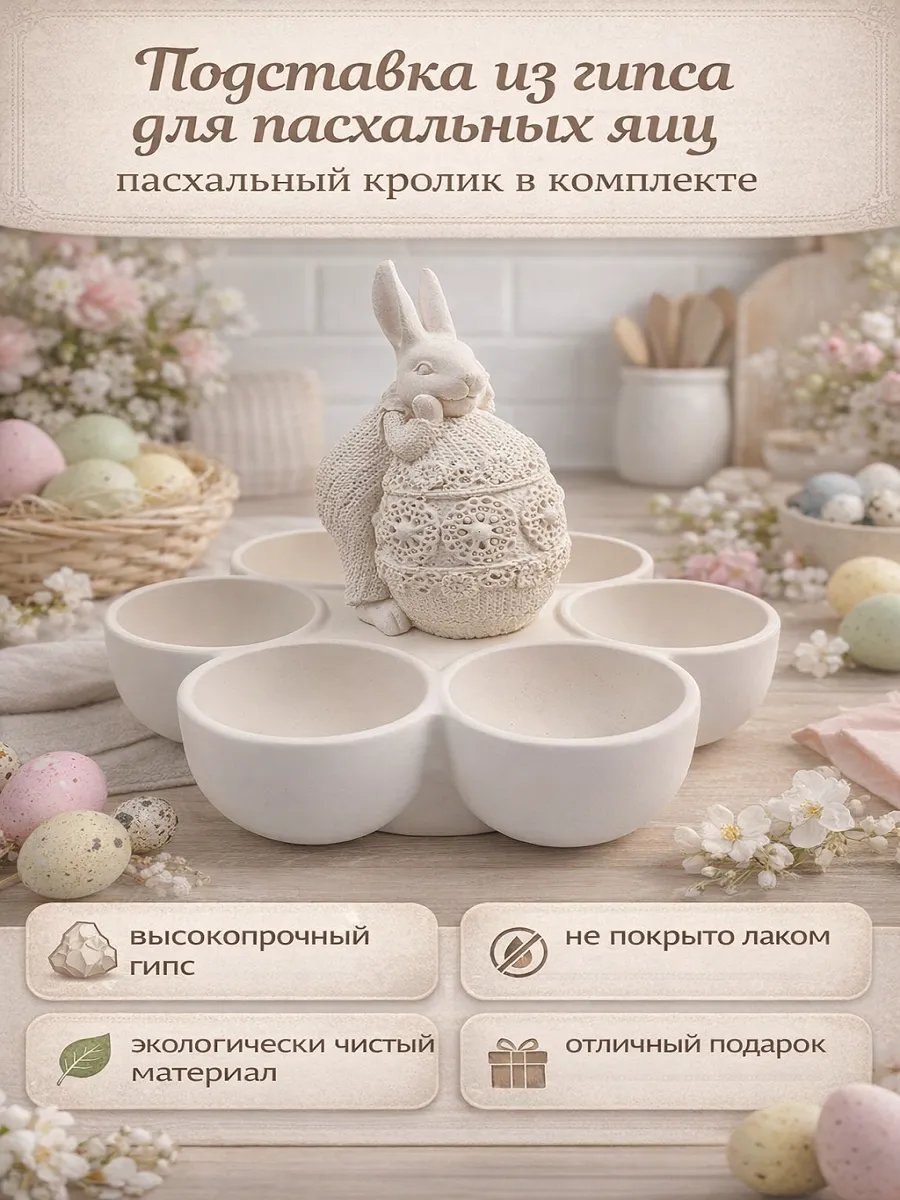 Набор гипсовый пасхальный интерьерный