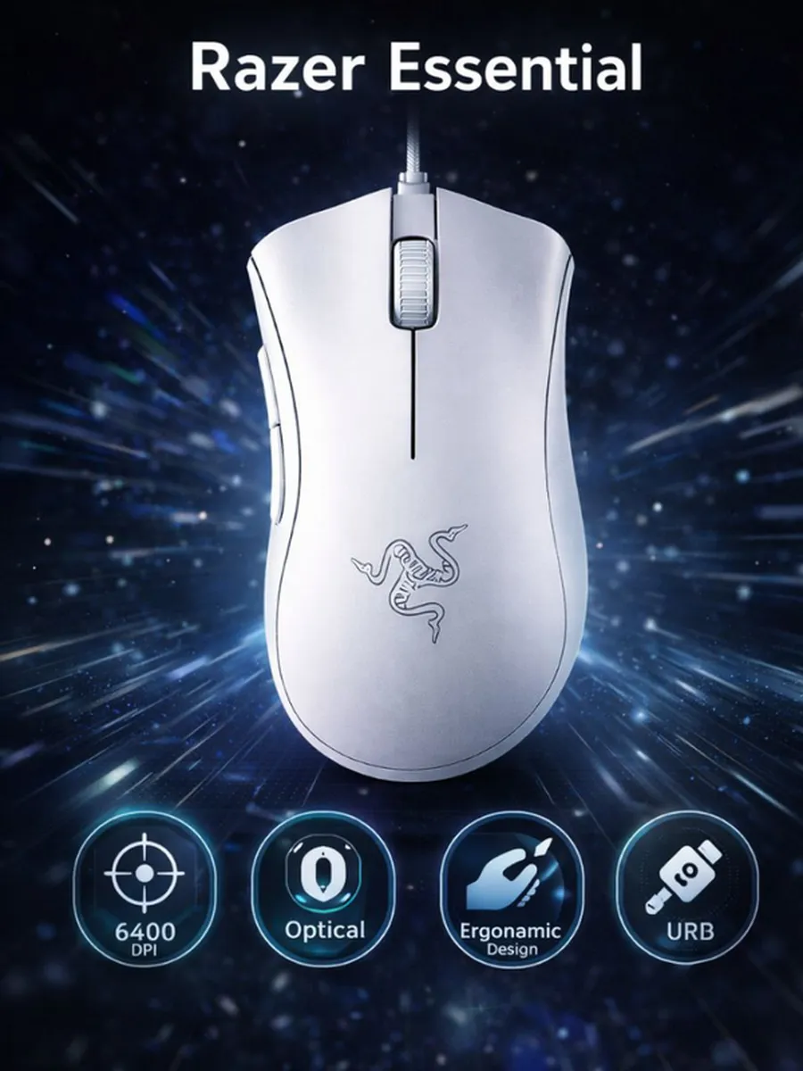 Razer Мышь для гейминга DeathAdder Essential белая