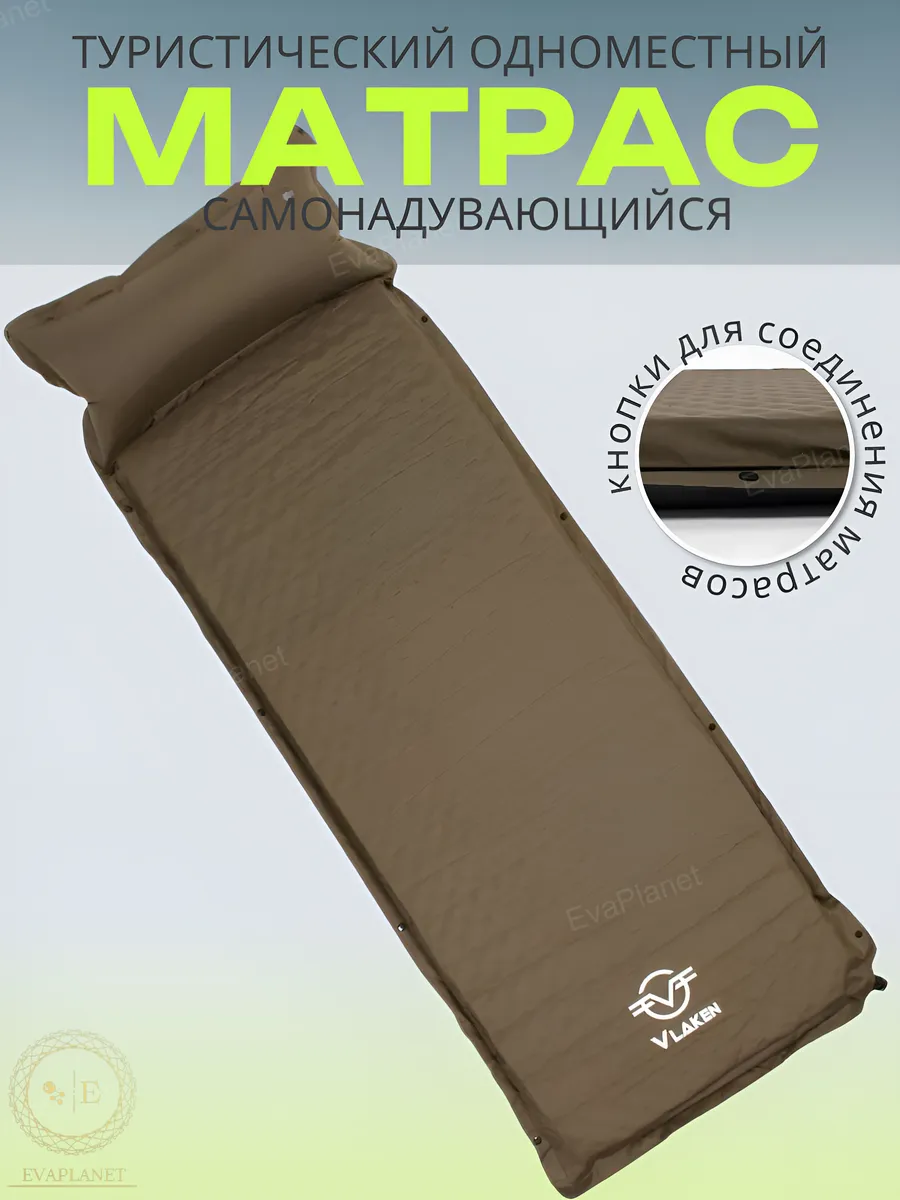 Коврик-матрас туристический самонадувающийся одноместный