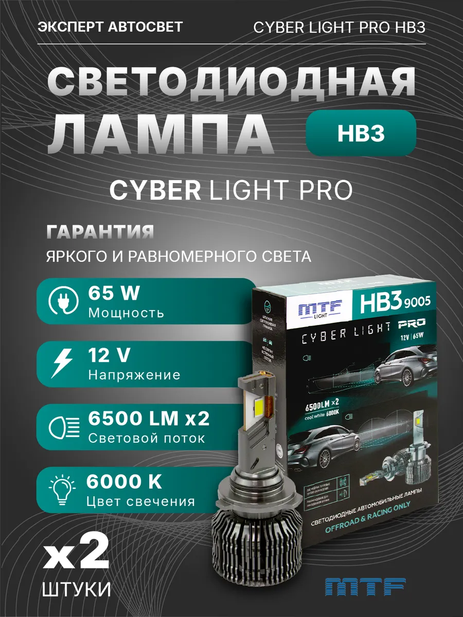 Лампы светодиодные LED MTF CYBER LIGHT PRO HB3