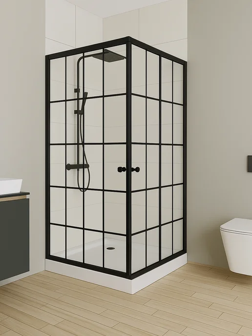 BAUEDGE Душевой уголок BAU Stil square 80х80х195, с поддоном, вариант, фото 7
