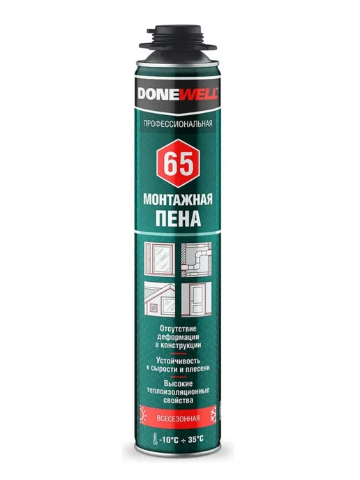 DONEWELL Пена полиуретановая монтажная Данвел 65, 1 л
