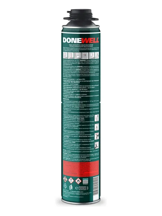 DONEWELL Пена полиуретановая монтажная Данвел 65, 1 л, фото 2