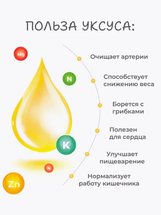 Новый Урожай Уксус (столовый) 9% 1 л х 6 шт, 1 л, 6 шт, фото 2