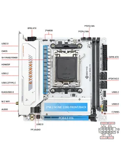 Материнская плата Eternal B650M ITX AM5 DDR5 WIFI6 Белый SOYO