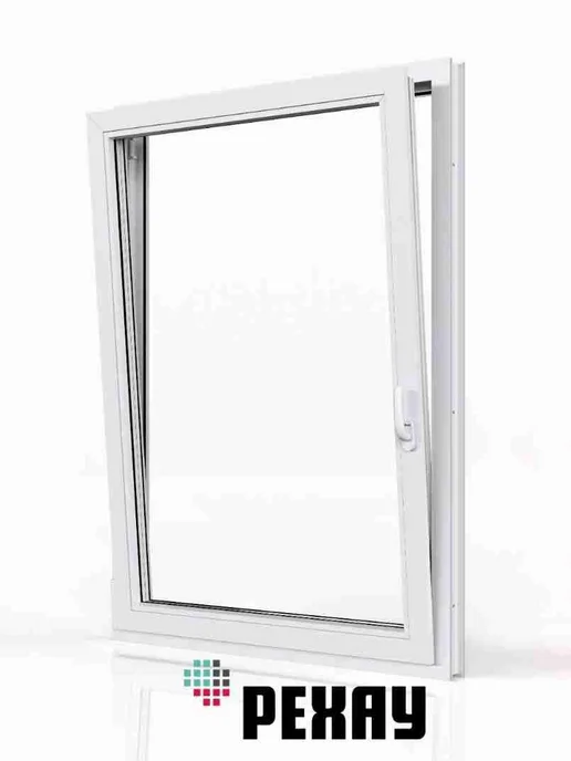 РЕХАУ Окно ПВХ BLITZ 800х800 (ВхШ) бел, 1-кам, пов-отк левое, 800x600, фото 5
