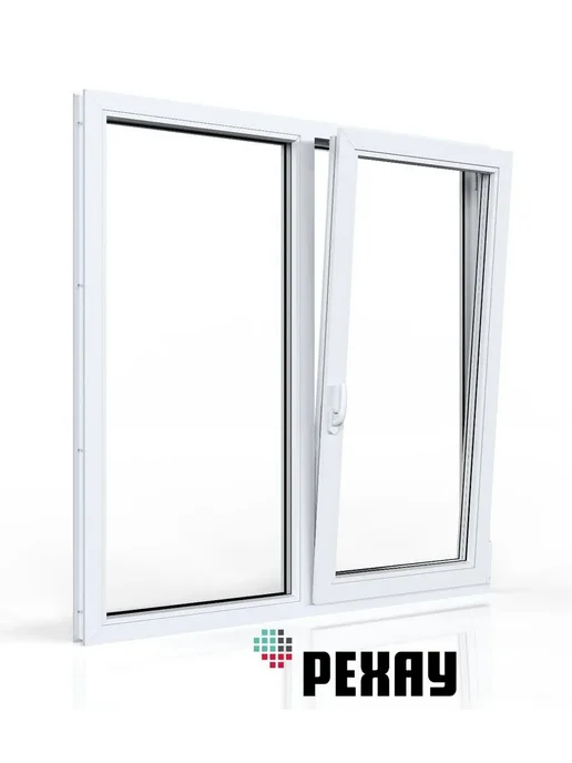 РЕХАУ Окно ПВХ BLITZ 1000х1000(ВхШ) бел 1-кам стеклопакет, 700x1300, фото 5