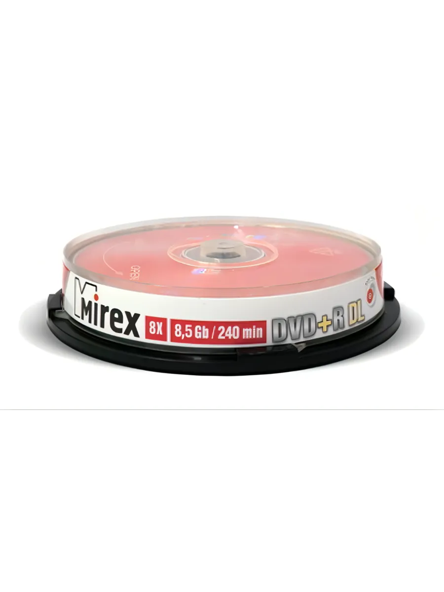 Диск DVD+R 8.5 Gb, 8x, Cake Box (10), Dual Layer (10 300)