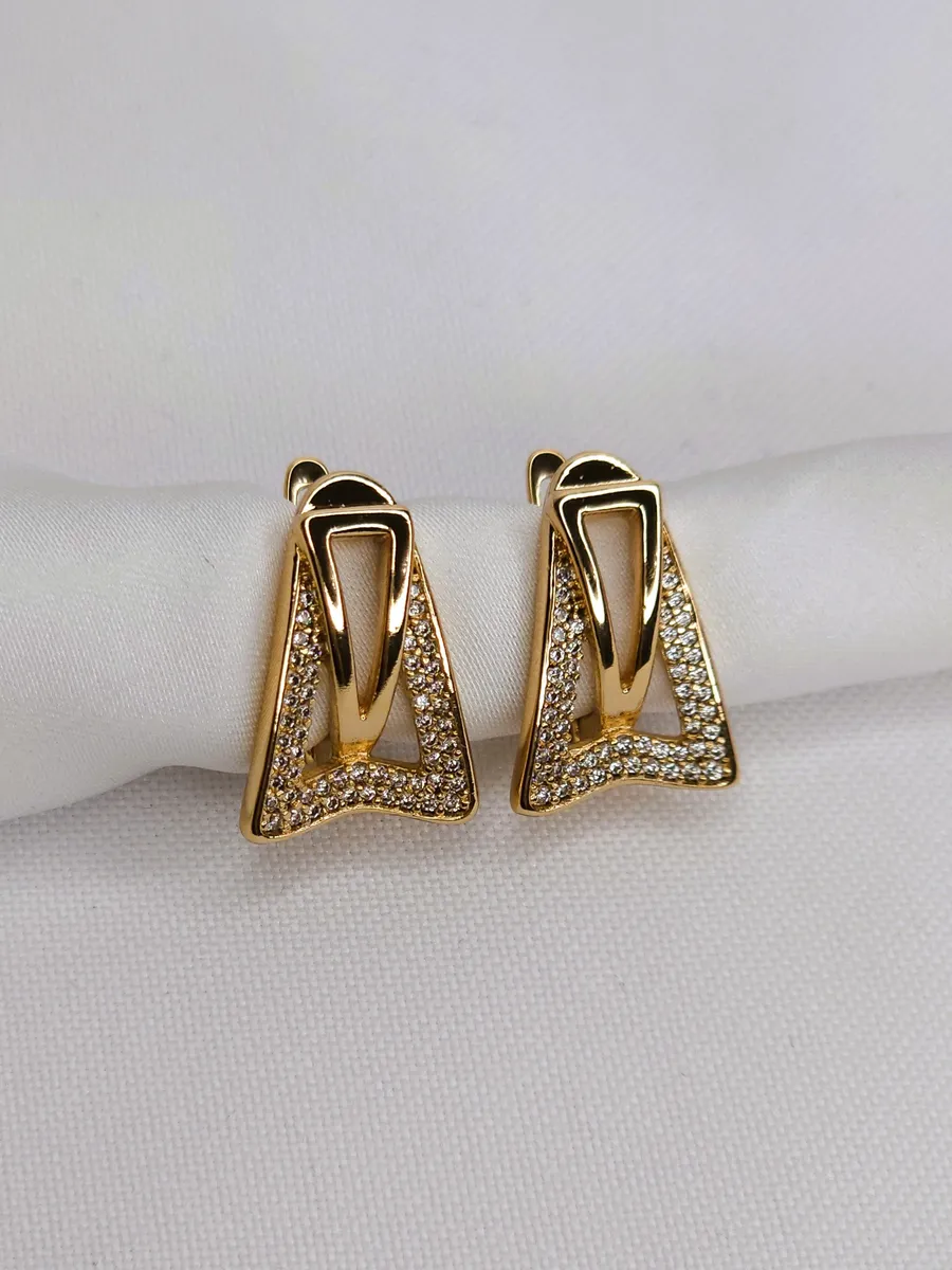 Серьги классические повседневные, 1,7 см.