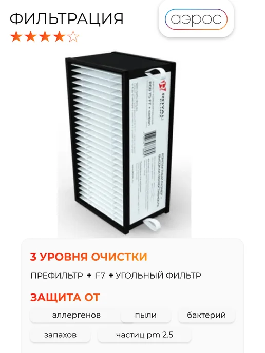 Royal Clima BREZZA LUNA RCB 80 LUX бризер очиститель, черный, фото 5