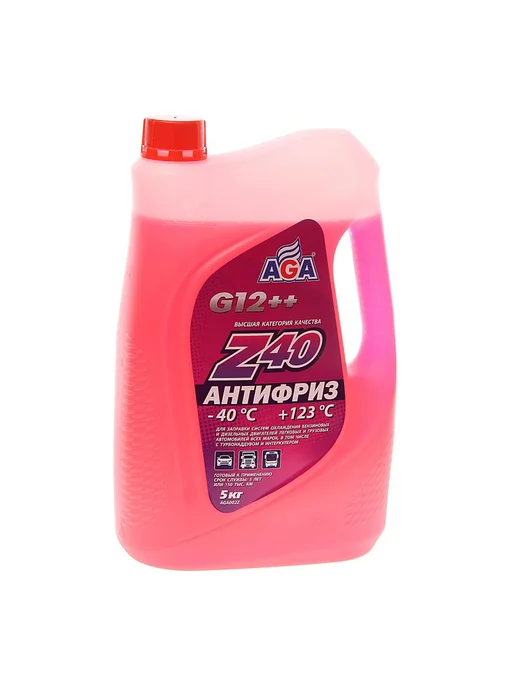 AGA Антифриз красный -40C 5л Antifreeze Z40, 5 л, красный