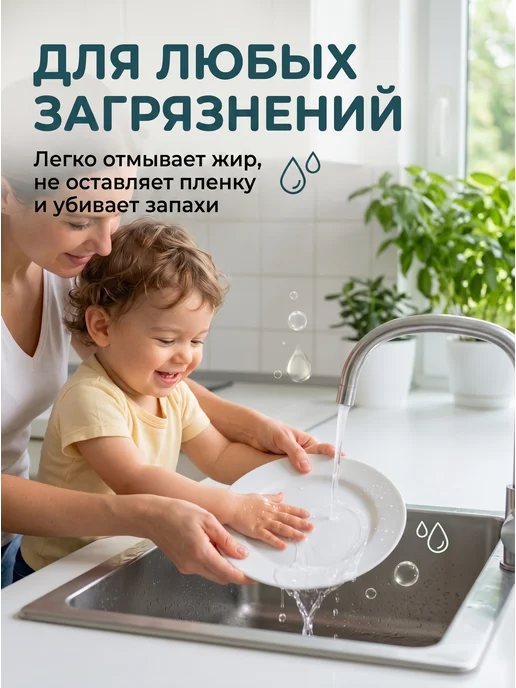 KITTO Средство для мытья посуды 5 литров Алое Вера, 5 л, фото 5