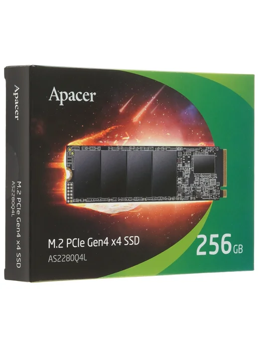 Apacer Накопитель SSD M.2 AP256GAS2280Q4L-1, 256GB, 256 ГБ, фото 4