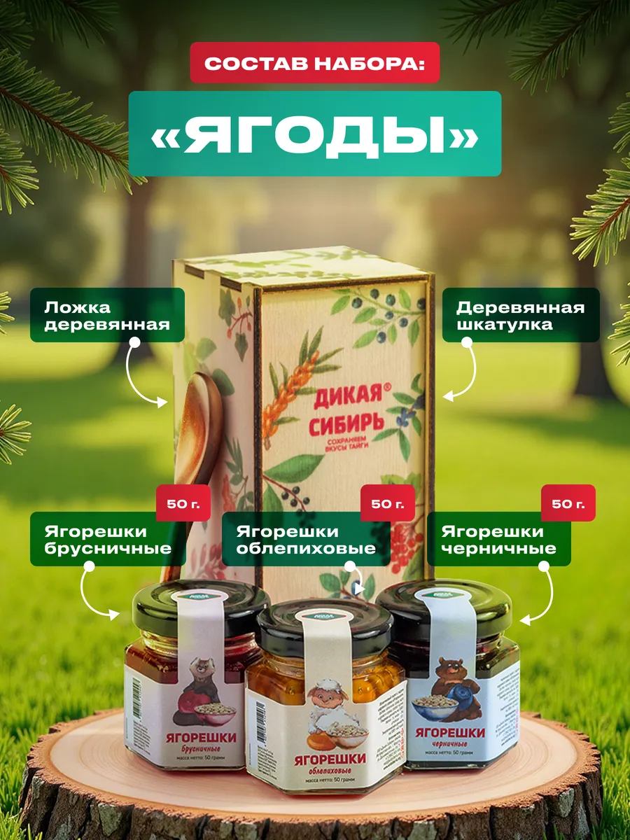 Набор подарочный «Ягоды» в малой шкатулке