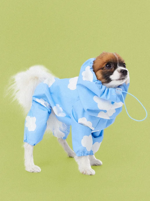 WOOF WOOF Дождевик для собак, голубой, фото 6