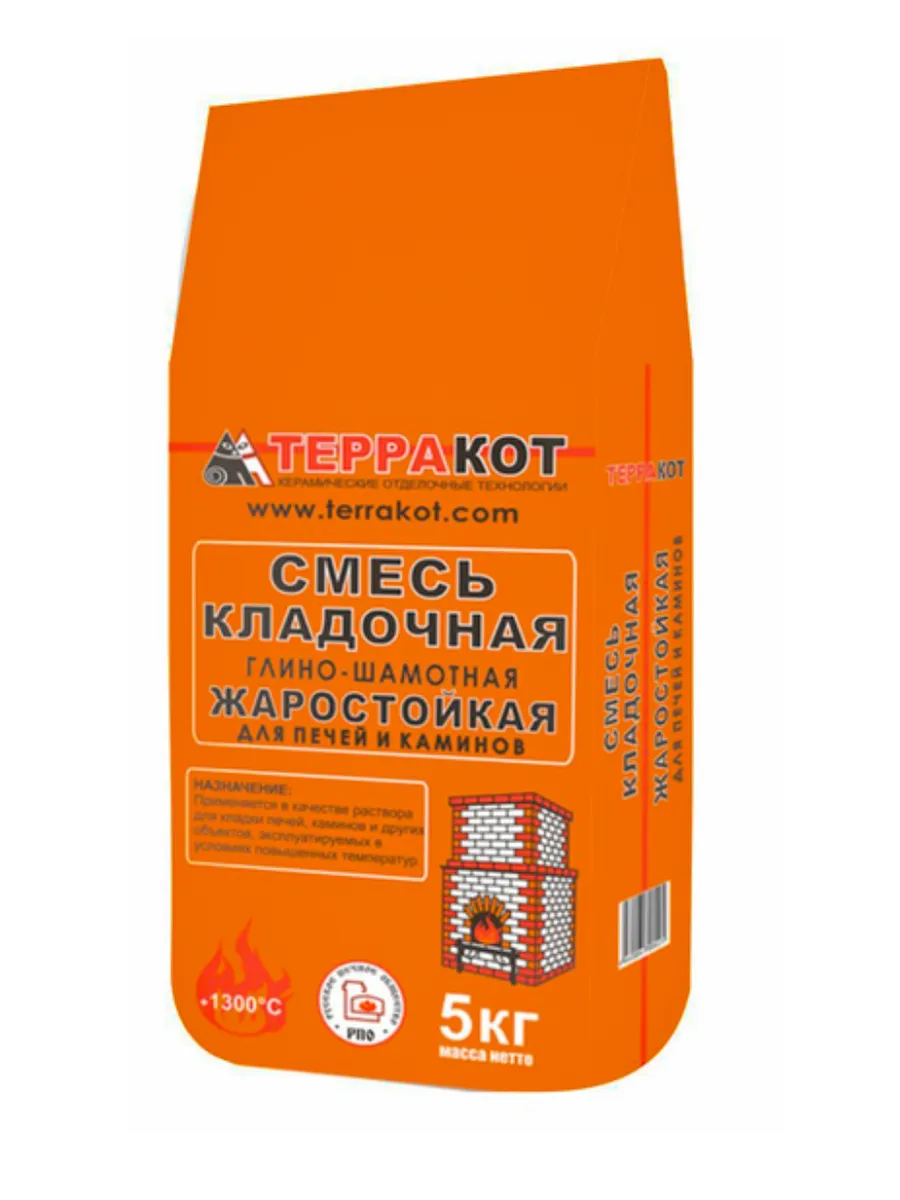 Смесь кладочная глино-шамотная