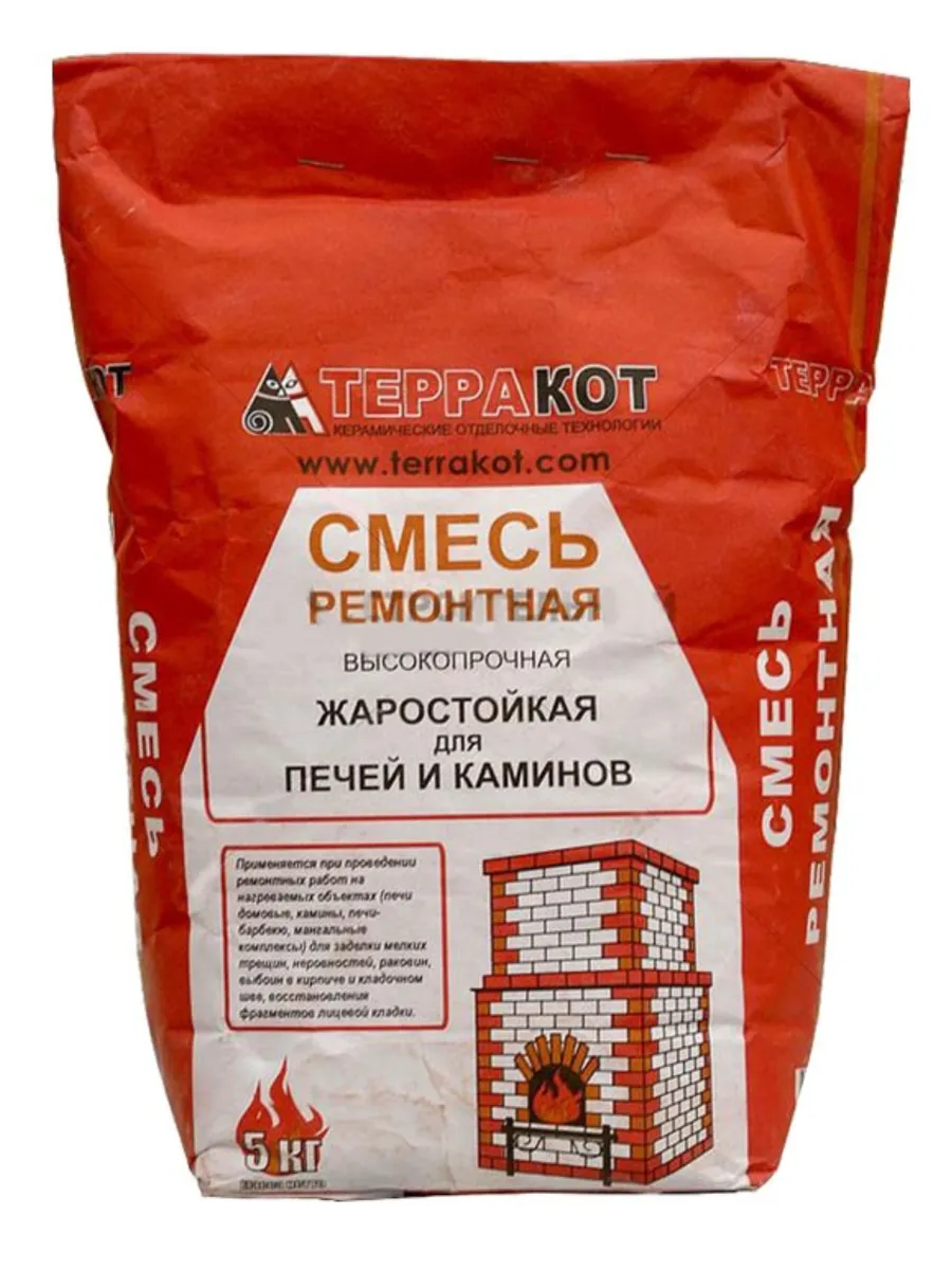 Смесь для ремонта печей и каминов жаростойкая