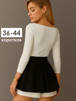 Юбка-шорты летняя короткая мини с подкладом LITSUP 365831217 купить за 1 840 ₽ в интернет‑магазине Wildberries