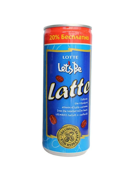 Let's Be Напиток кофейный Lotte Латте 0,24 л ж б, 0,24 л