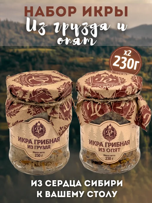 Дикий Сбор Грибная икра из груздя и опят 0.25л х 2шт (2026г), 0,25 л, 2 шт