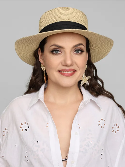 Tuliya Шляпа пляжная летняя, черный, фото 8