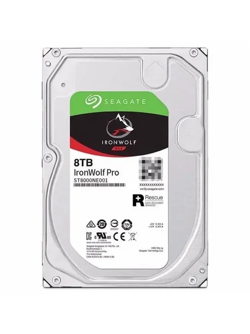 seagate Внутренний жесткий диск IronWolf PRO 8 ТБ, NAS, HDD, 8 ТБ