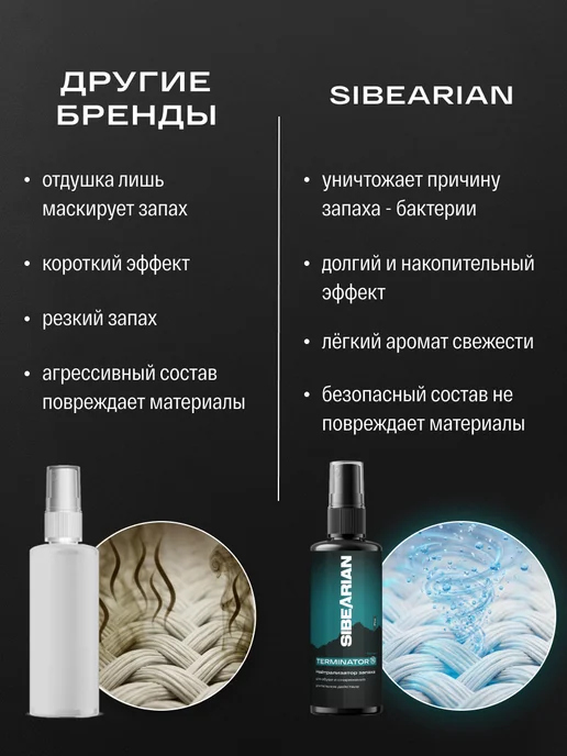 SIBEARIAN Дезодорант для обуви от запаха и пота и грибка 50мл х2, 50 мл, фото 7