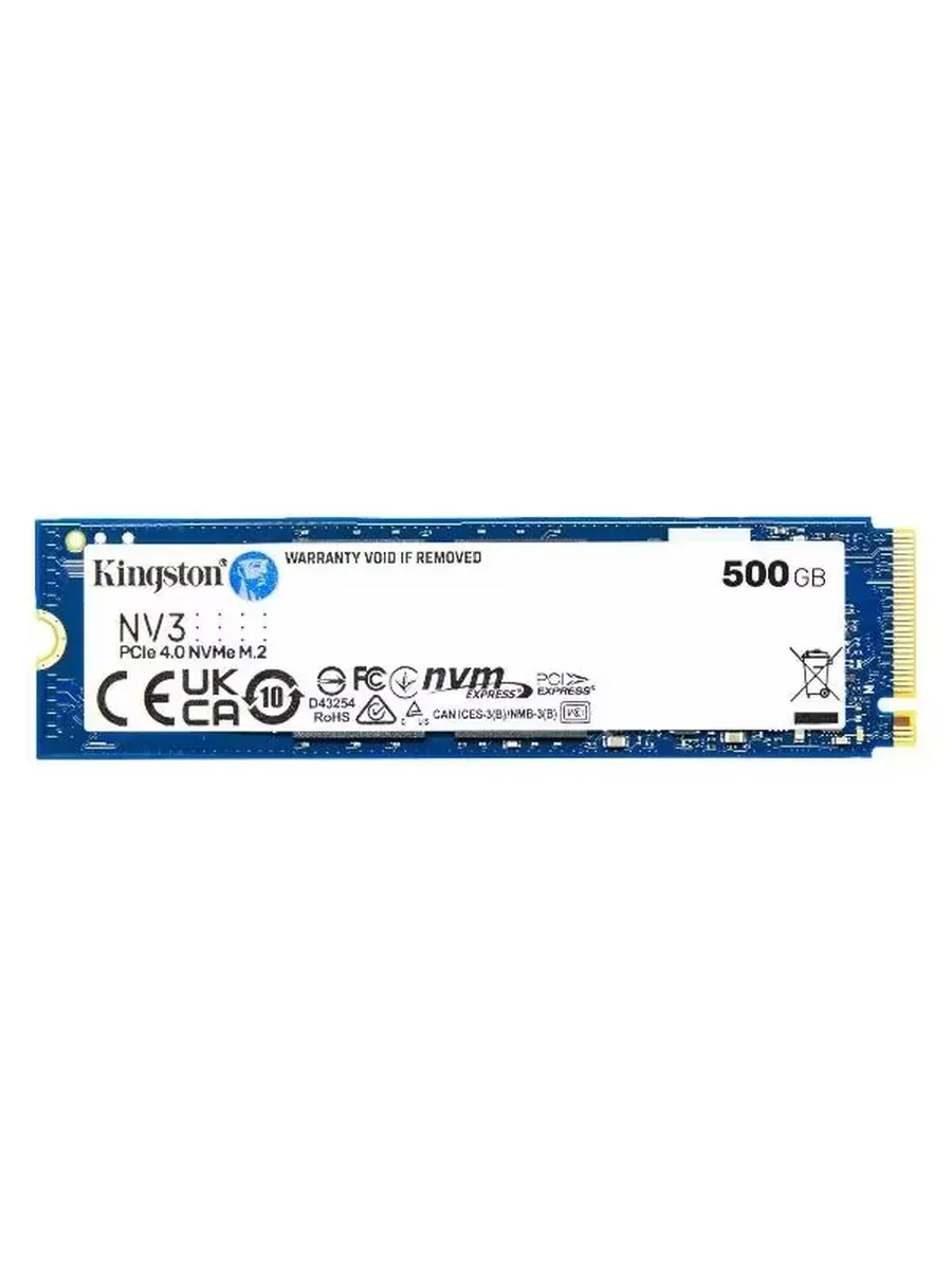 Kingston Внутренний SSD диск 500 ГБ NV3, PCIe 4.0, Windows