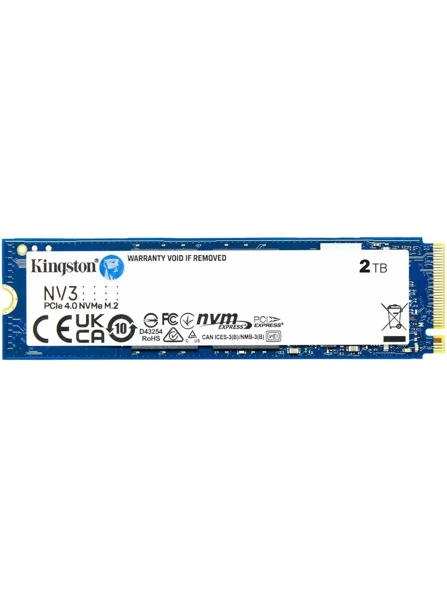Kingston. 2 ТБ Внутренний SSD диск SNV3S 2000G M.2, NVMe PCIe 4.0