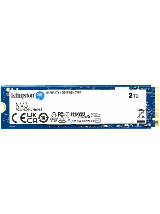 Kingston. 2 ТБ Внутренний SSD диск SNV3S 2000G M.2, NVMe PCIe 4.0, 2 ТБ, 2000 г