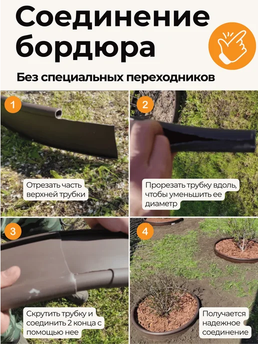 Standartpark Бордюрная лента садовая Канта Garden (Гарден), h 33 см, черный, фото 7