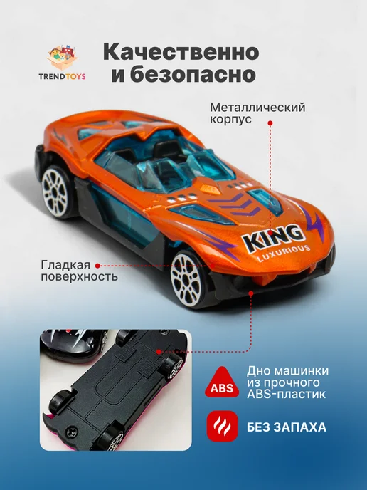 TrendToys Набор металлических машинок для мальчиков, вариант, фото 4
