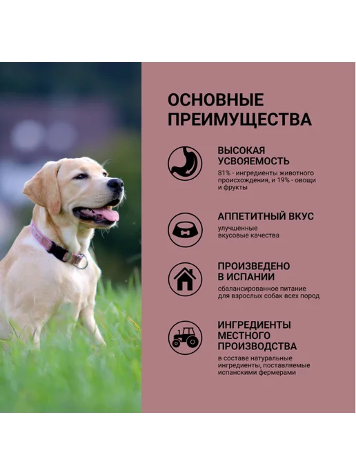 Сухой корм Ownat для собак, взрослые, 3 кг, фото 2