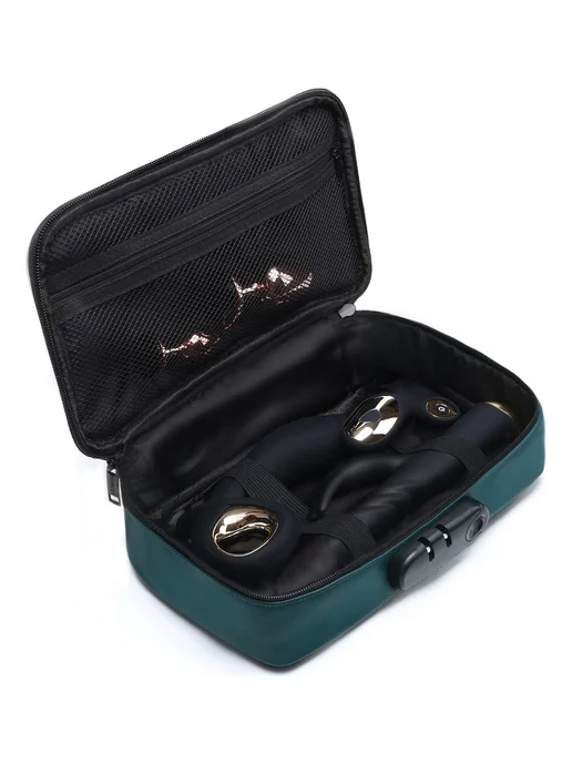 DORCEL Сумочка для хранения секс-игрушек Discreet Box Luxury Gold, зеленый, фото 4