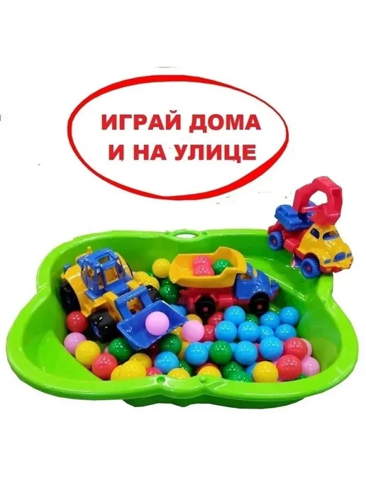 Туба-Дуба Песочница детская для улицы и лопатка детская, зеленый, фото 6